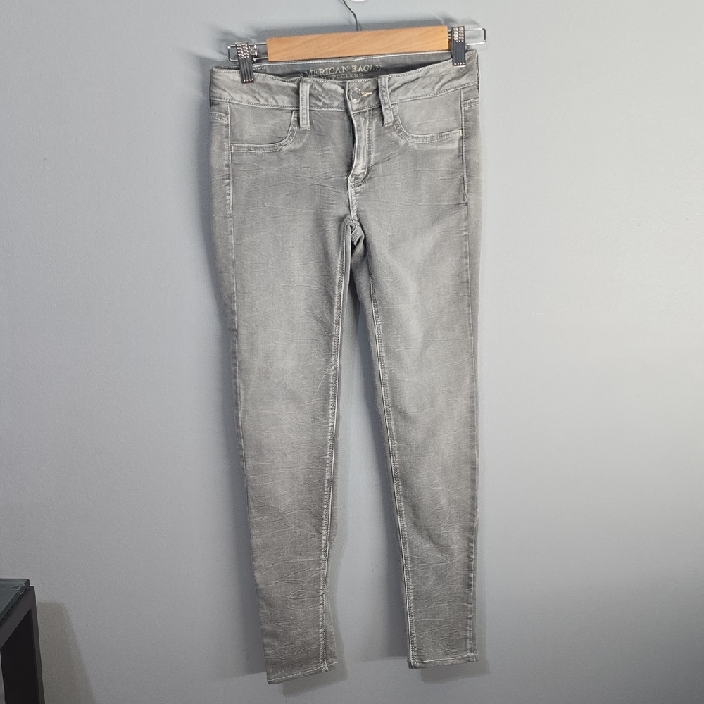American Eagle Outfitters Light‎ Gray Skinny Jeans for Women